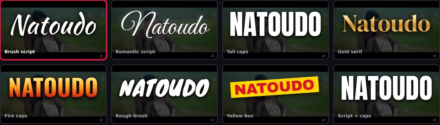Title styles to choose from